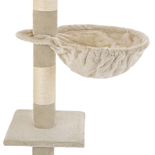 TecTake Kratzbaum für Katzen | Mittelhoch mit Sisalstangen | - Diverse Farben - (Beige | Nr. 401434) - 6