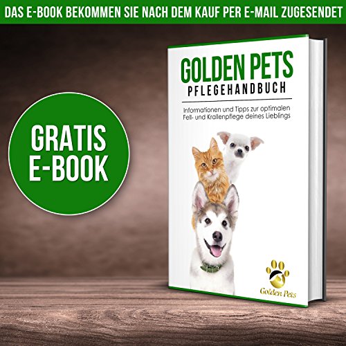 Golden Pets Krallenschere | Ideal für Kleine Hunde, Welpen, Katzen, Hasen und Meerschweinchen | Einzigartiger 45 Grad Schneidekopf in Profiqualität | + Gratis E-Book Pflegehandbuch - 7