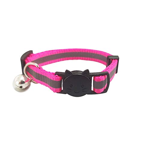 Bemix Pets ⚡Reflektierendes Katzenhalsband mit Glocke, 6er Set, Robust, Nylon, Coole Halsbänder für Hauskatzen - 3