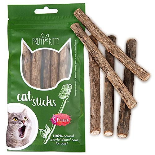 PRETTY KITTY Katzenminze Sticks, echtes Matatabi Holz