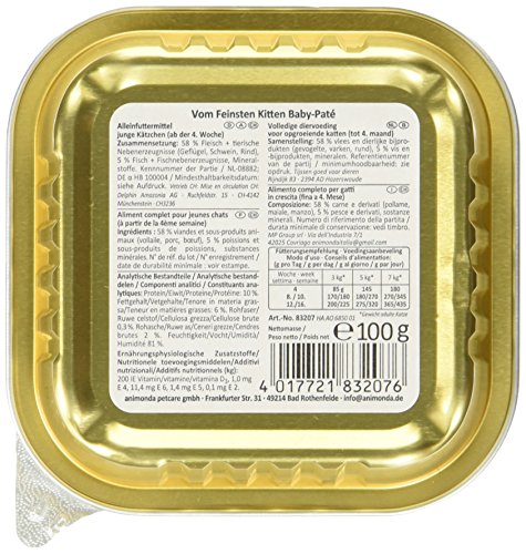 Animonda Vom Feinsten Kitten Baby Paté Nassfutter, für junge Katzen, 32 x 100 g - 4