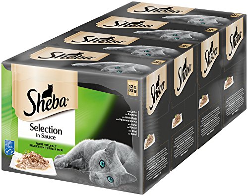 Sheba Adult Katzen-/Nassfutter Multipack (4 x 12 x 85 g)