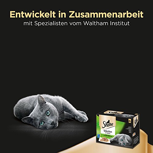 Sheba Adult Katzen-/Nassfutter Multipack, für erwachsene Katzen Selection in Sauce Feine Vielfalt, 48 Portionsbeutel (4 x 12 x 85 g) - 7
