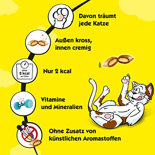 Dreamies Katzensnacks Katzenleckerli Mix mit Huhn und Ente, 6 Packungen (6 x 60g) - 5