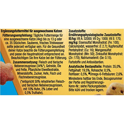 FELIX KnabberMix Katzen-Leckerlis mit Proteinen, Vitaminen & Omega 6, Katzen-Snacks ohne Zusatz künstlicher Farbstoffe, Menge: 8er Pack (8x60g Beutel) - 5