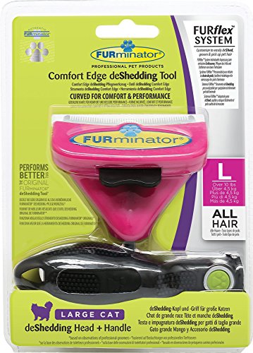 FURminator FURflex, Fellpflegebürste für große Katzen, deShedding-Tool zur Entfernung der Unterwolle, Größe L - 2