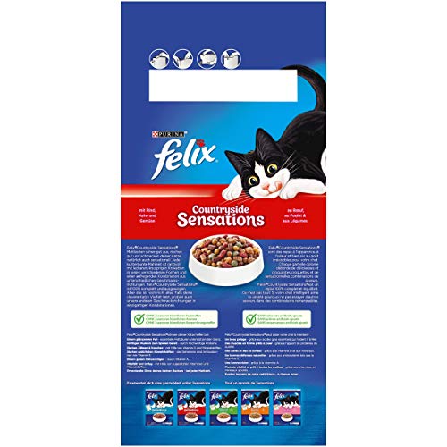 Felix Countryside Sensations Katzentrockenfutter (mit Rind, Huhn und Gemüsezugabe), 6er Pack (6 x 2k g) - 2