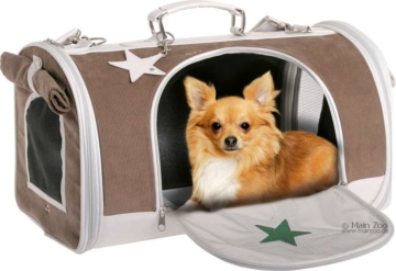 Hunde & Katzentragetasche Star Bag - 45x31x27cm - grau/braun