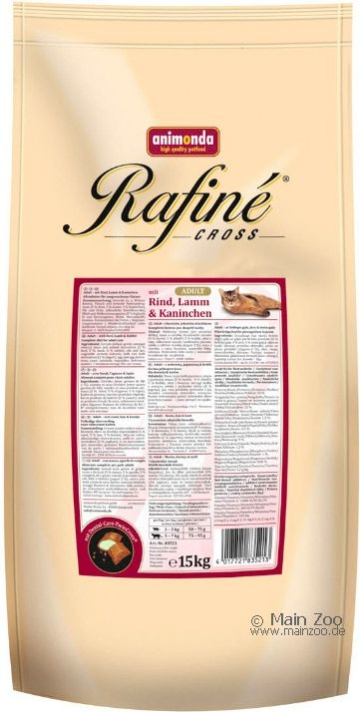 Animonda Rafiné Cross Adult, 15 kg - Rind, Lamm & Kaninchen