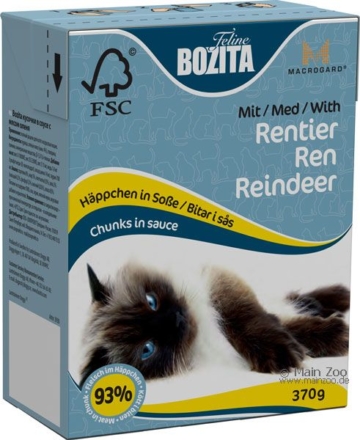 Bozita Feline Häppchen in Soße 6 x 370 g - Rind